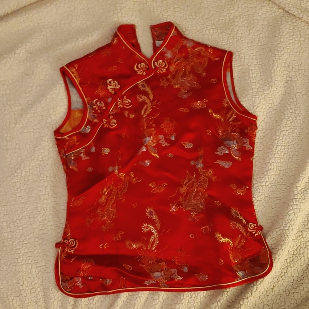 Red Traditional Chinese Top